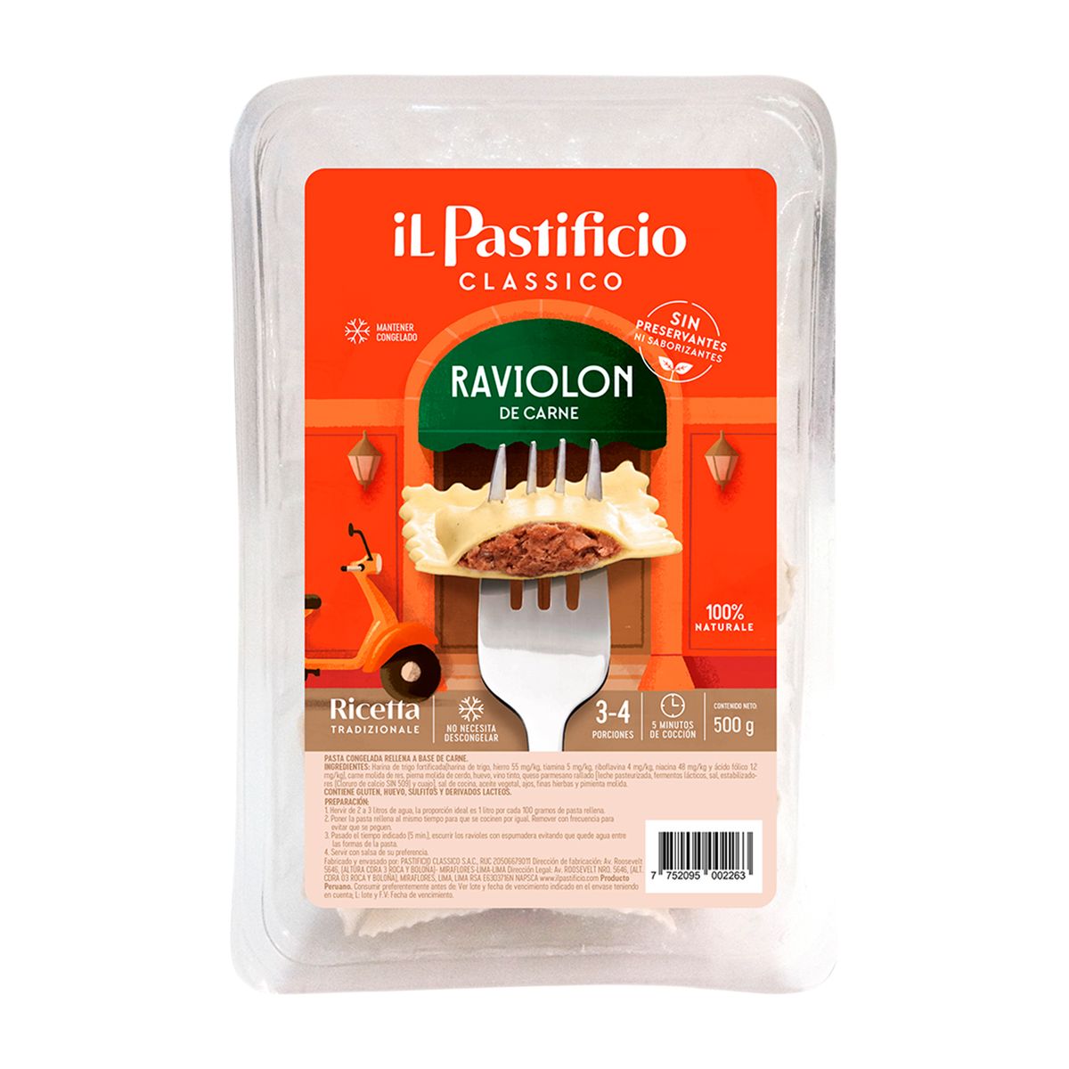 IL PASTIFICIO - Raviolon Carne Il Pastificio Empaque 500 g