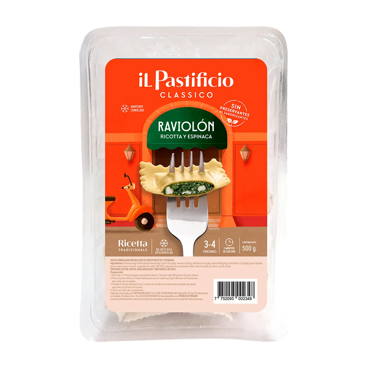 IL PASTIFICIO - Raviolon Ricotta Il Pastificio Empaque 500 g