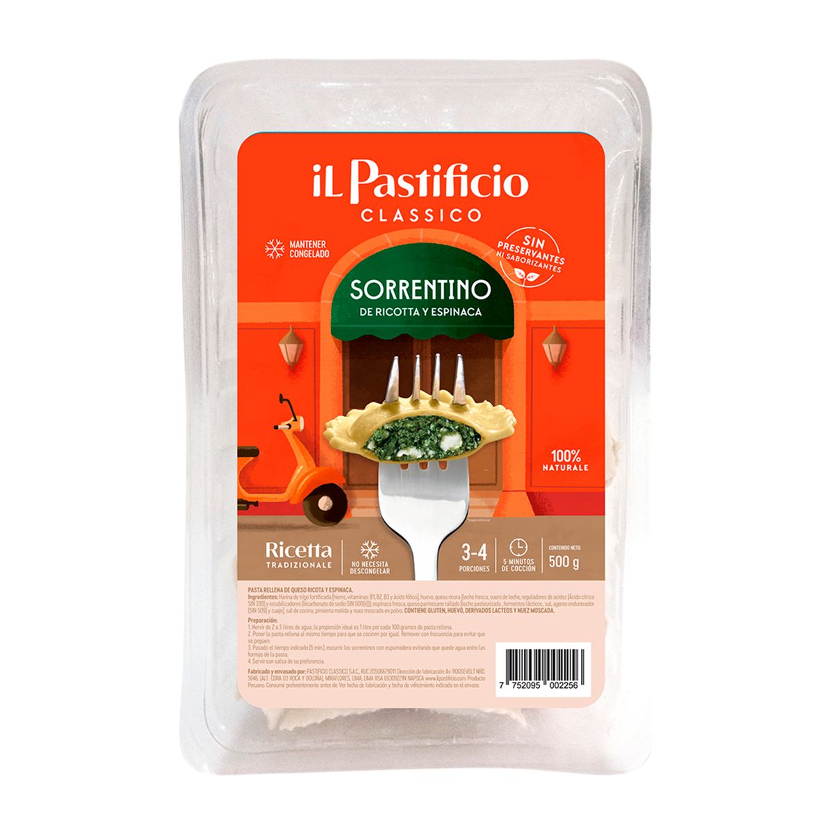IL PASTIFICIO - Sorrentino Ricotta y Espinaca Il Pastificio Empaque 500 g