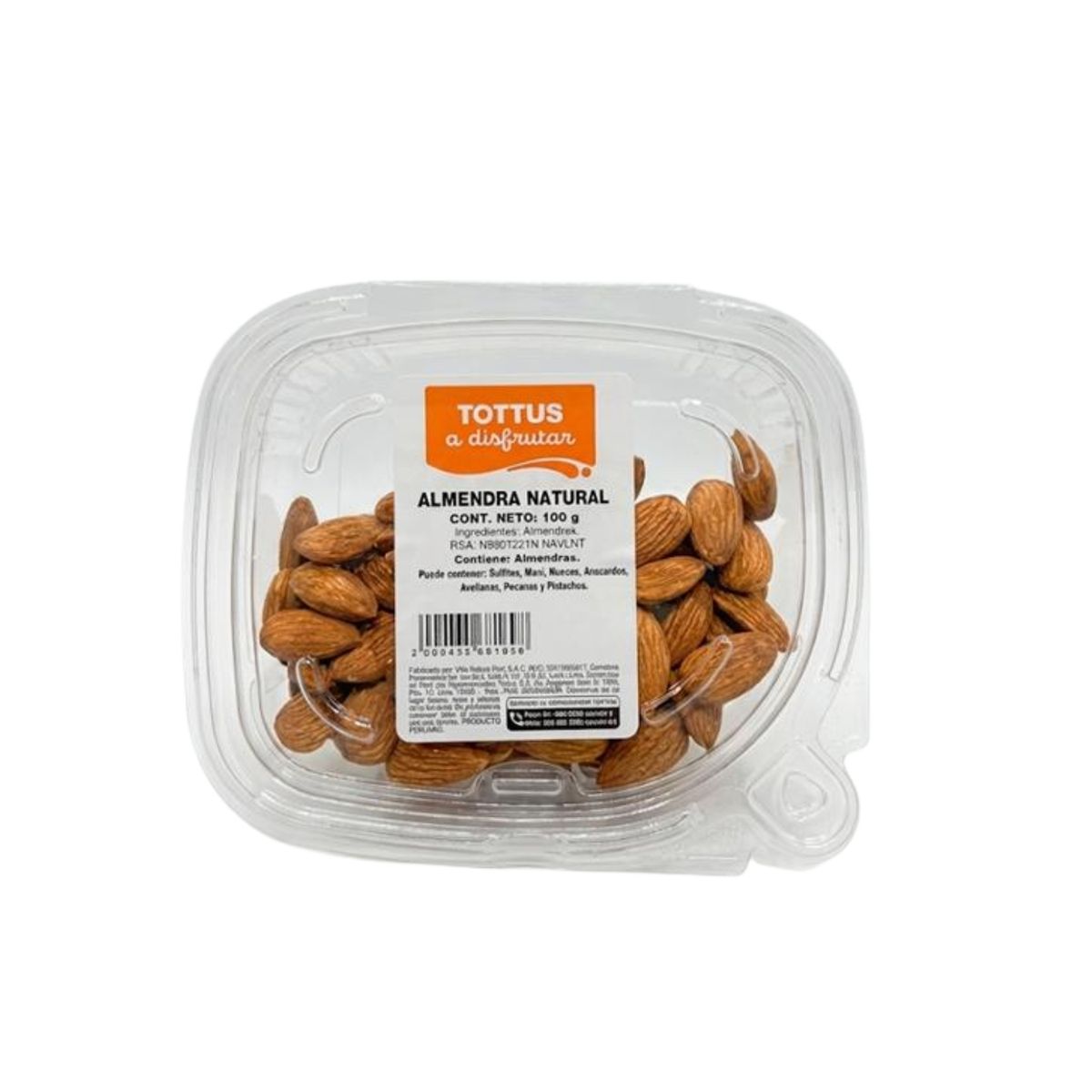 TOTTUS - Almendras Tottus Envase 100 g