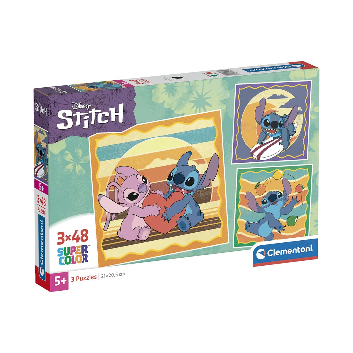 CLEMENTONI - Rompecabezas Square Stitch 2025 3x48 Pzas