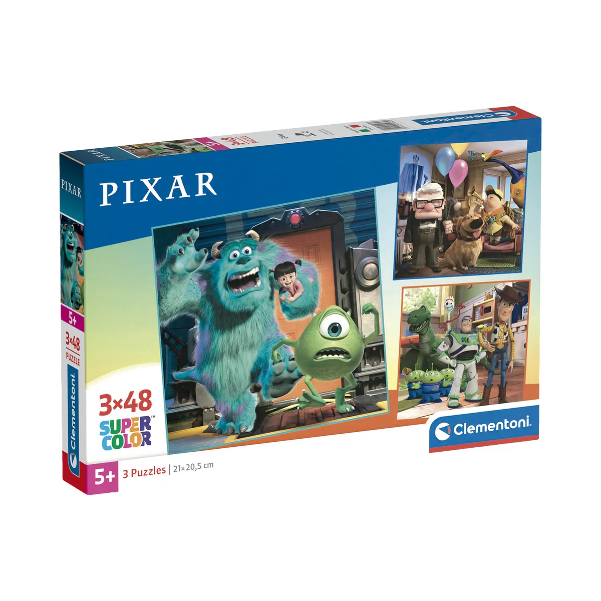 CLEMENTONI - Rompecabezas Square Disney Pixar 2025 3x48 Pzas