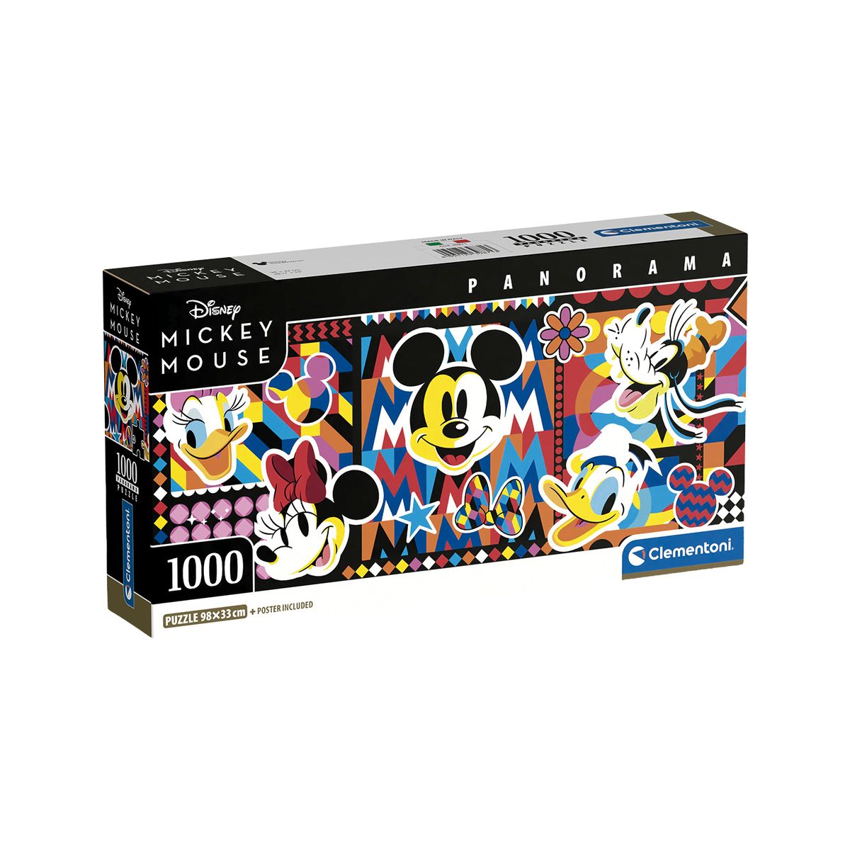 CLEMENTONI - Rompecabezas Panorama Disney Compact Box 1000 Pzas