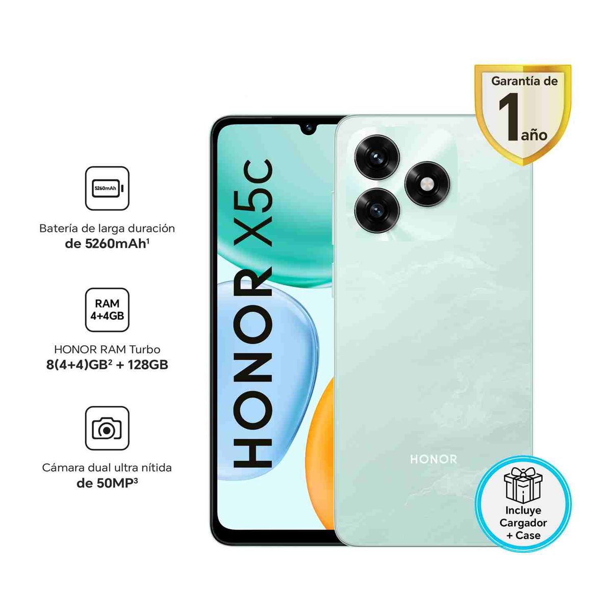 HONOR - Smartphone Honor X5C 4Gb+128Gb Ocean Cyan