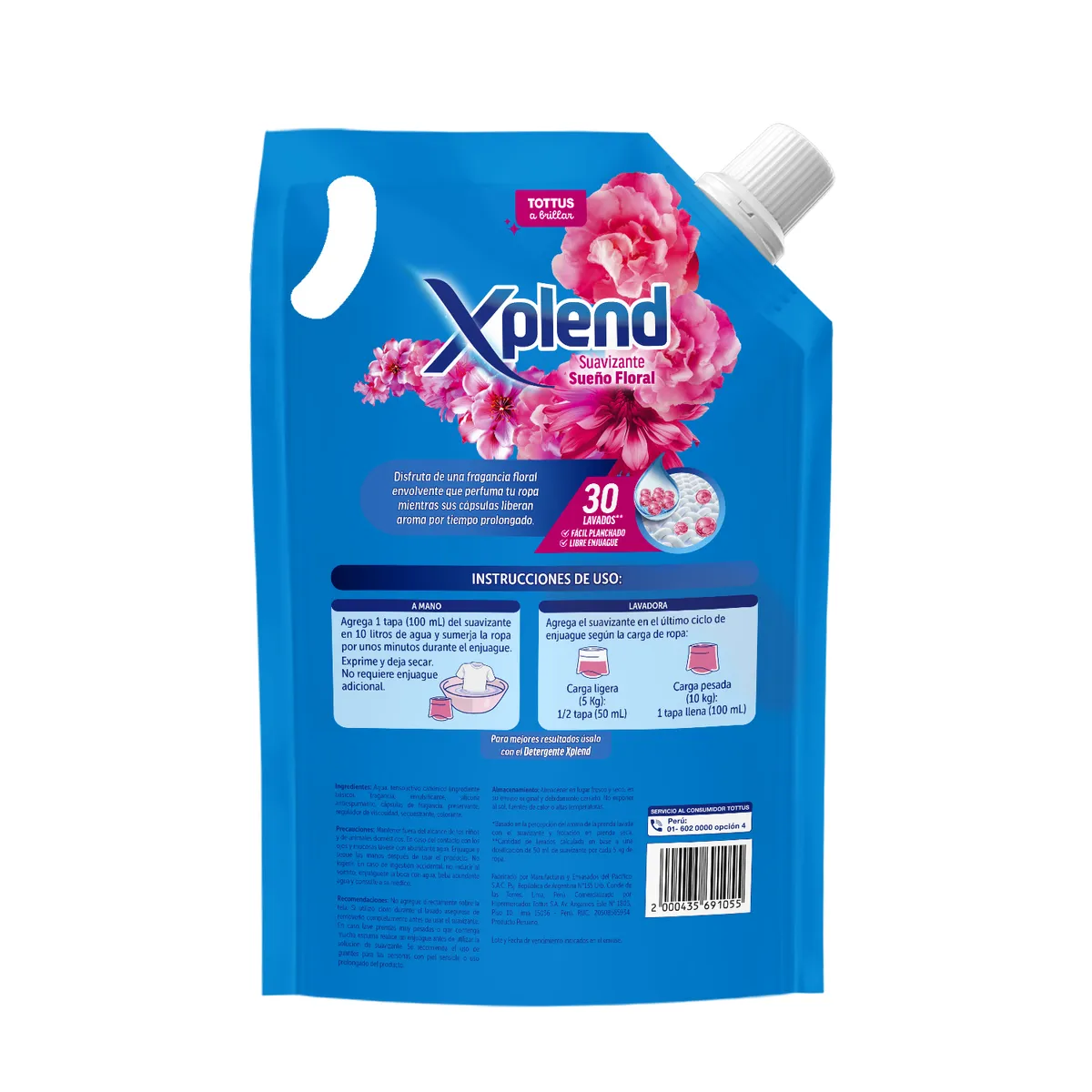  - Suavizante Xplend Sueño Floral Doypack 1.5 L