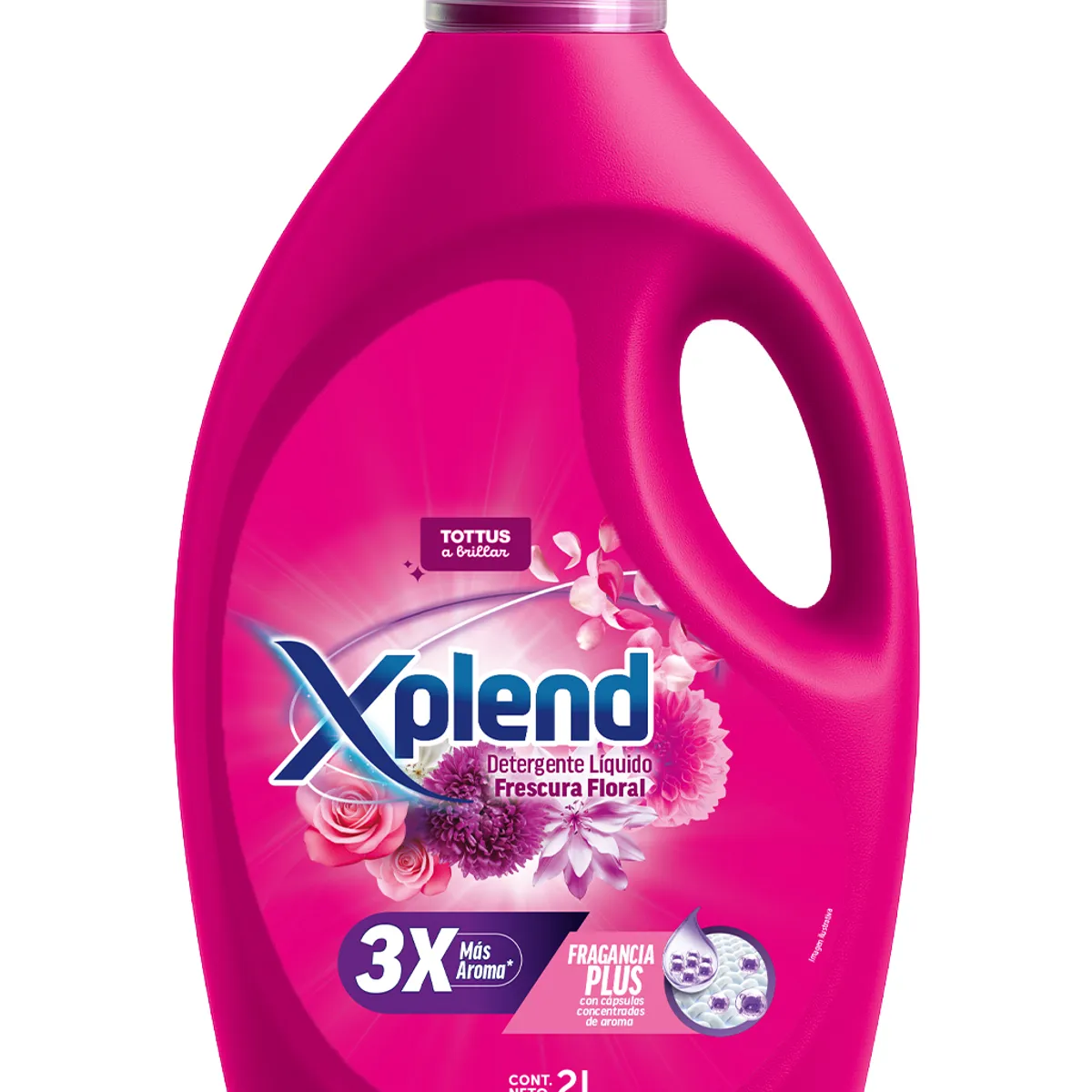 XPLEND - Detergente Líquido Xplend Frescura Floral Botella 2 L