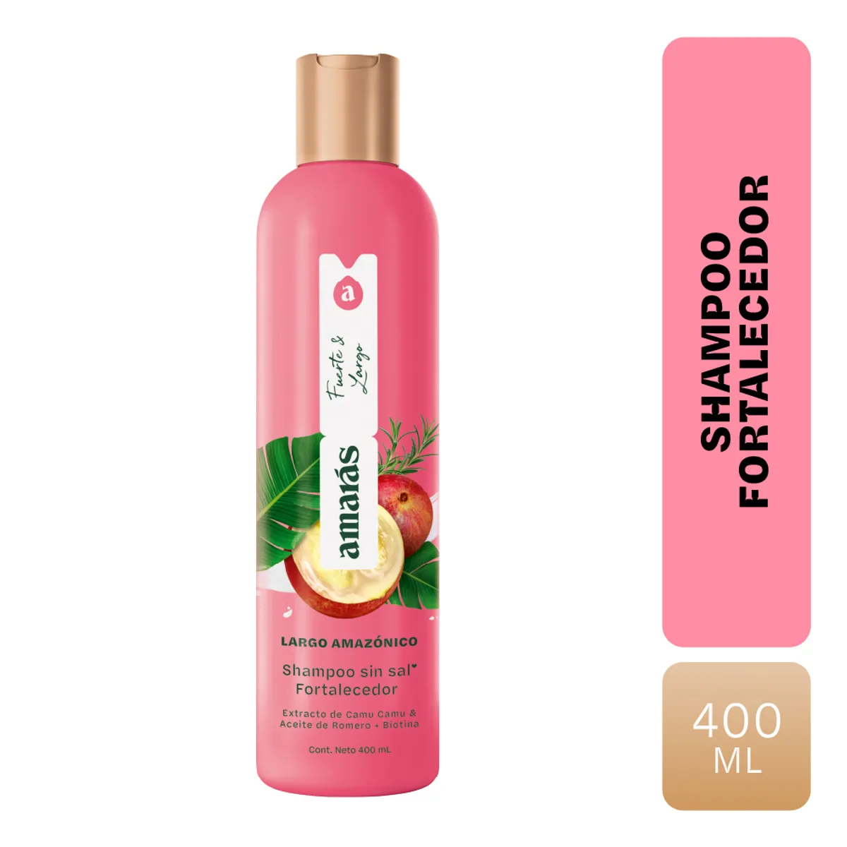 AMARAS - Shampoo Amarás Largo Amazónico Envase 400 mL