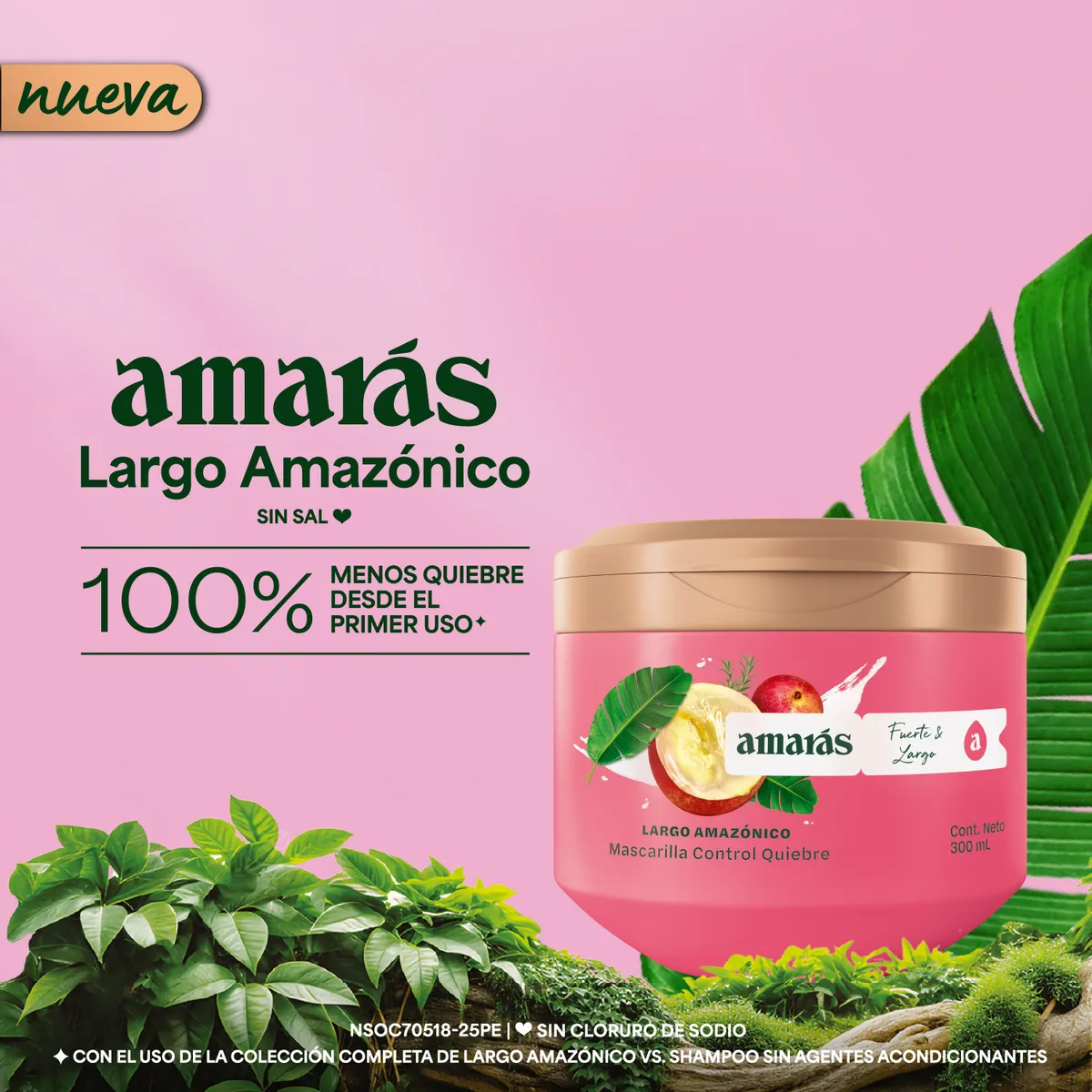 AMARAS - Mascarilla Amarás Largo Amazónico Pote 300 mL