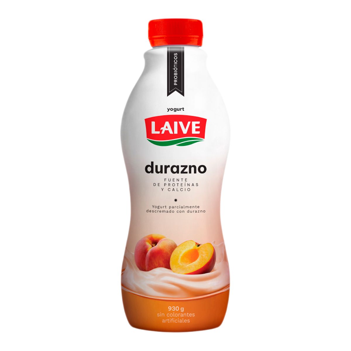 LAIVE - Yogurt Laive Probiótico Sabor Durazno Botella 930 g