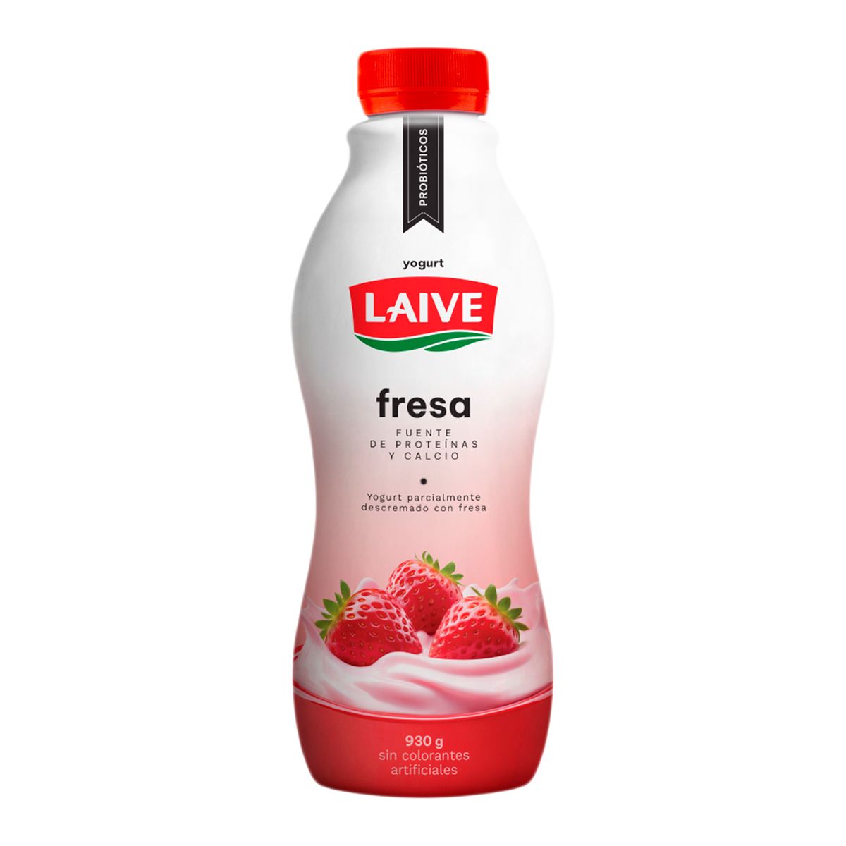 LAIVE - Yogurt Laive Probiótico Sabor Fresa Botella 930 g