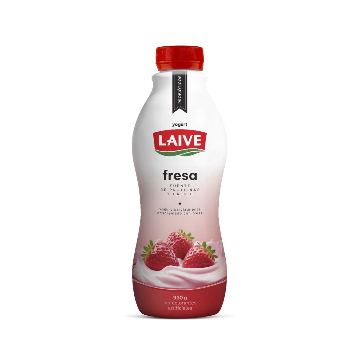LAIVE - Yogurt Laive Probiótico Sabor Fresa Botella 930 g
