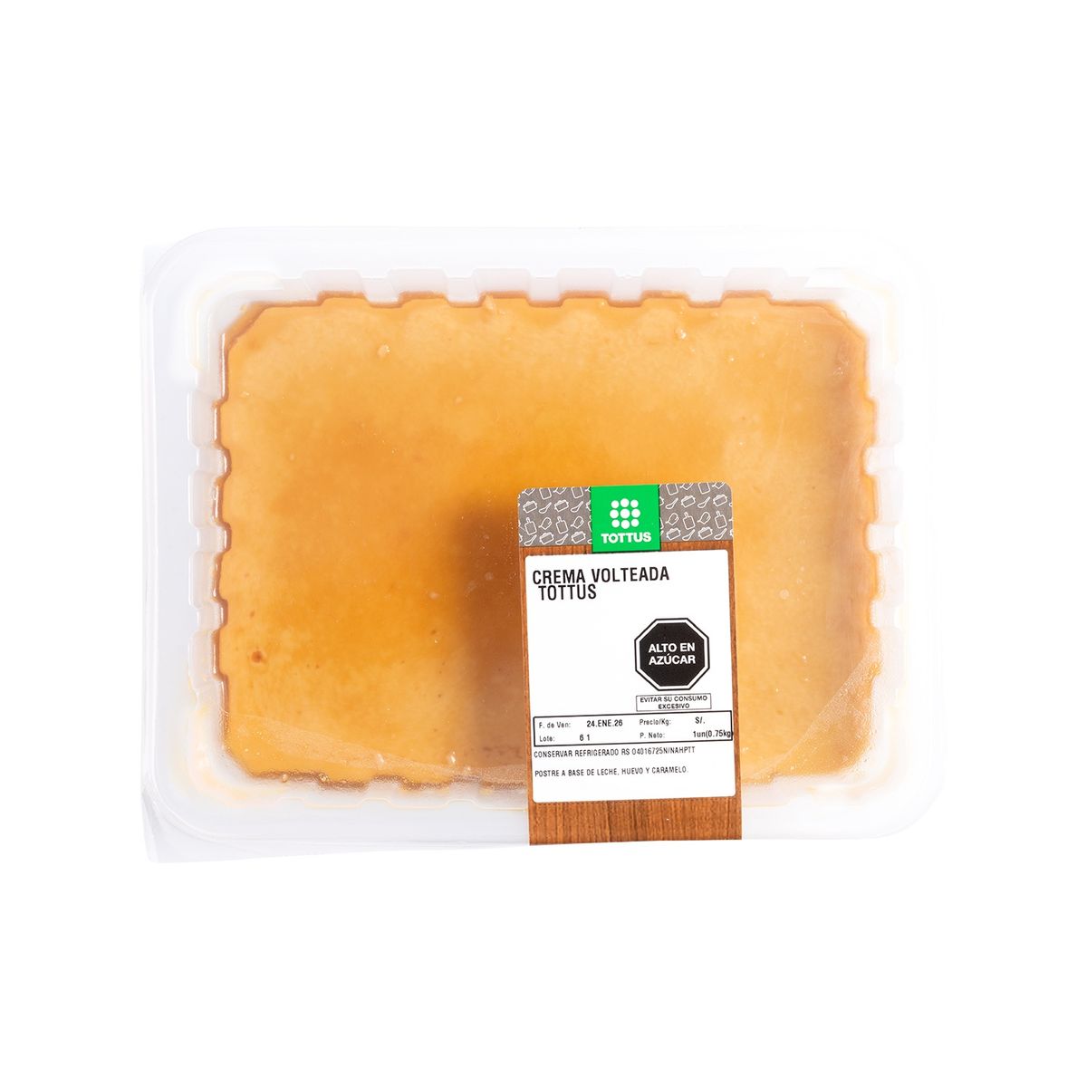 TOTTUS - Crema Volteada Tottus Envase 1 Und