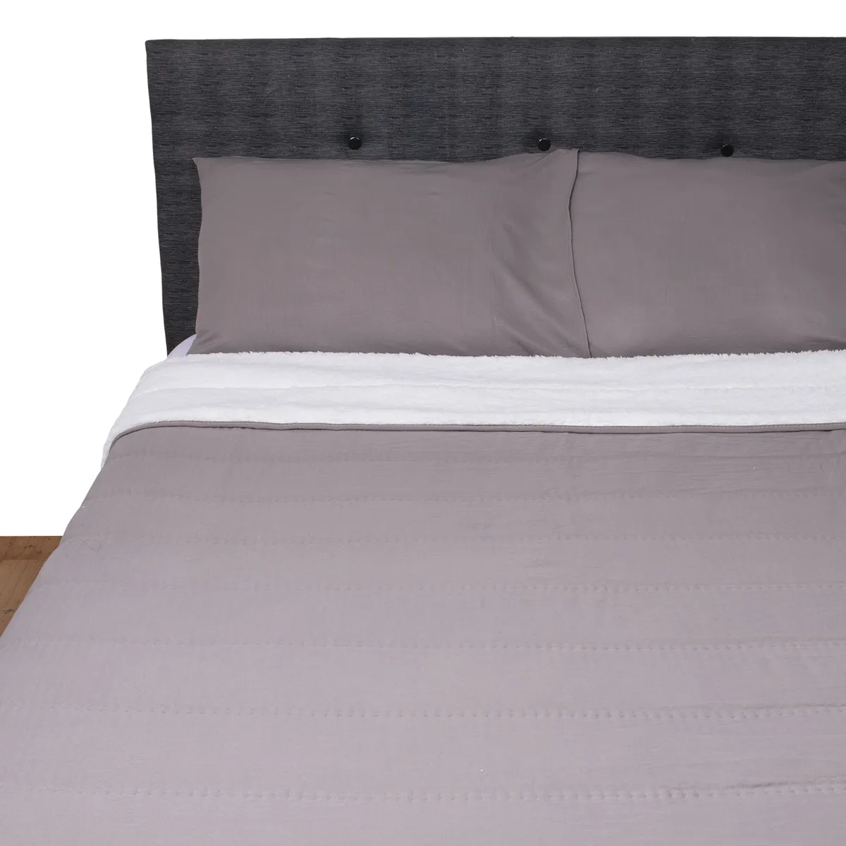 CASA JOVEN - QUILT MARIA SHERPA LT CHOCOLATE 2 PLZ