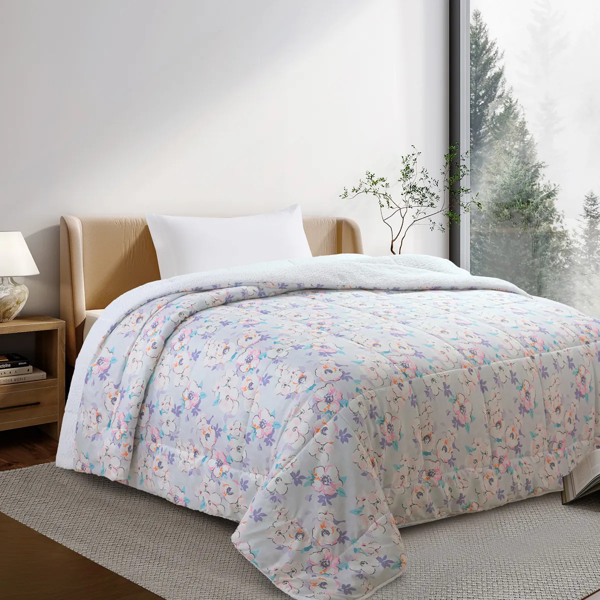 CASA JOVEN - EDREDON EMA SHERPA EST BEIGE 1.5PLZ