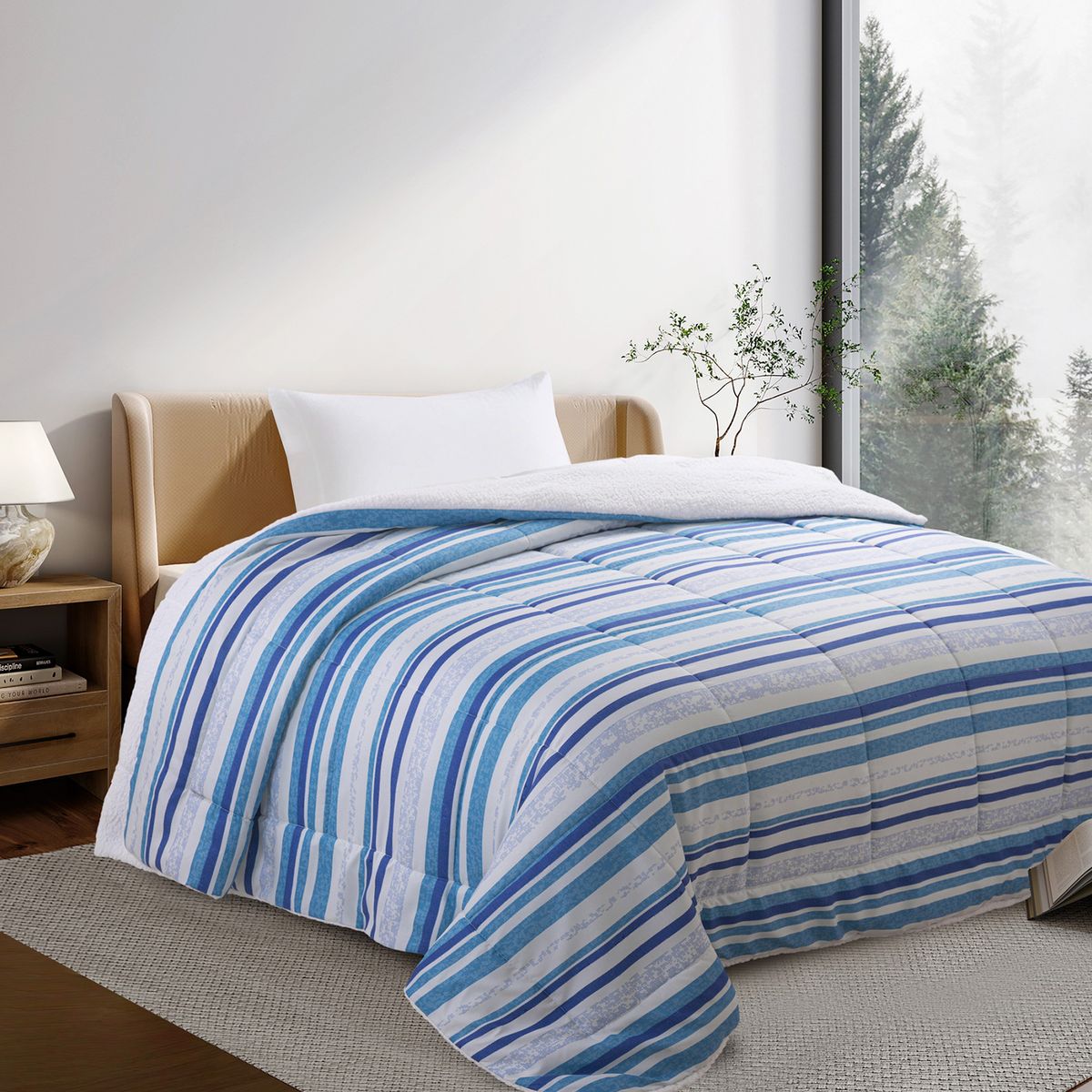 CASA JOVEN - EDREDON EMA SHERPA EST ESMERALDA 1.5PLZ