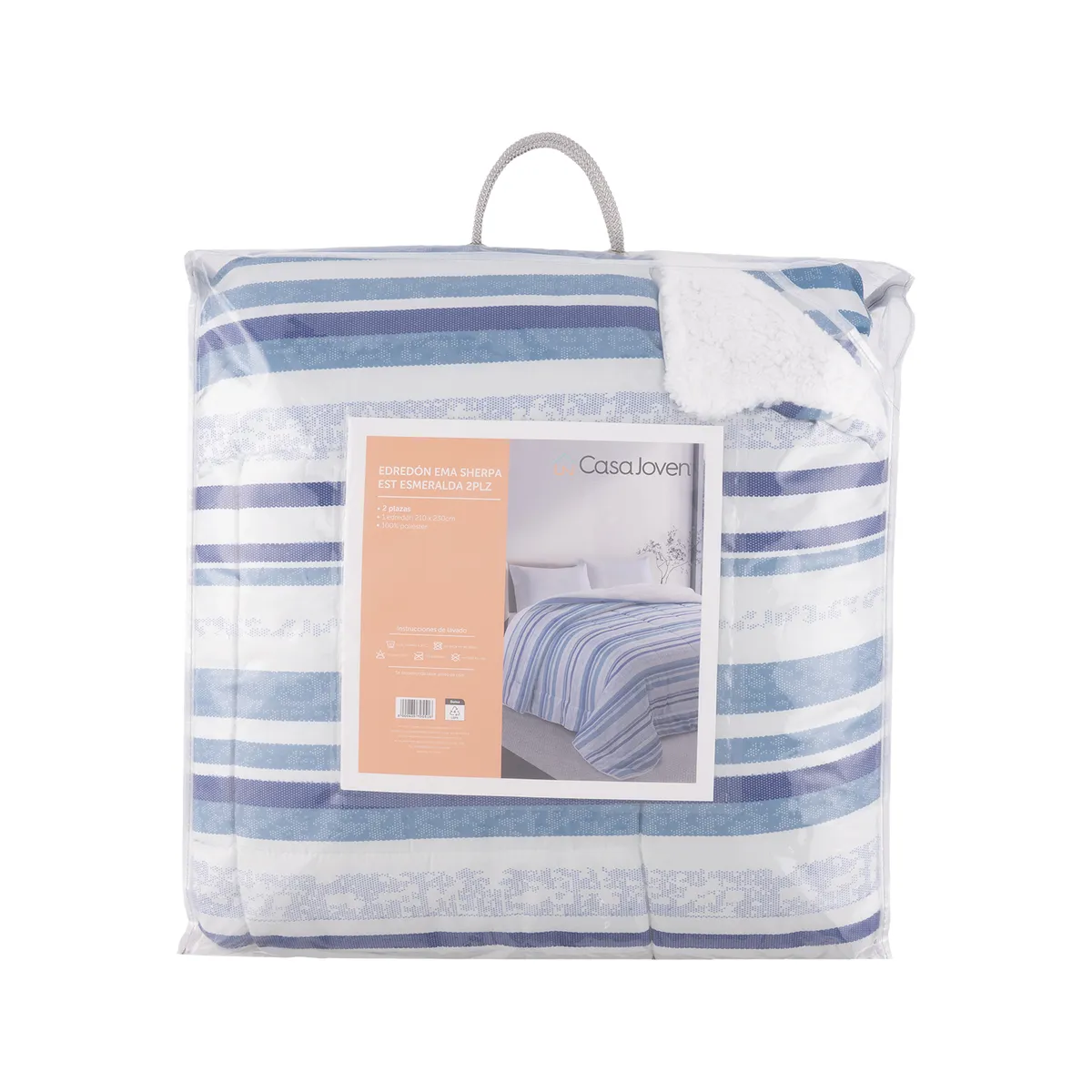 CASA JOVEN - EDREDON EMA SHERPA EST ESMERALDA 2PLZ