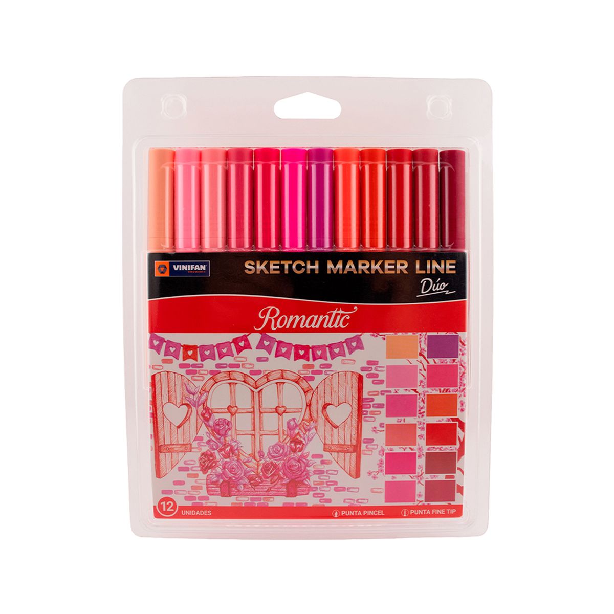 VINIFAN - Marcadores Vinifan Sketch Marker Line Romantic 12 Und
