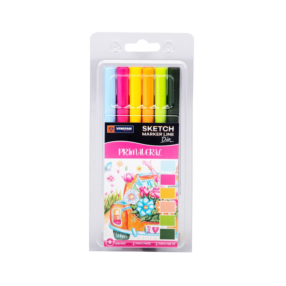 VINIFAN - Marcadores Vinifan Sketch Marker Line Primavera 6 Und