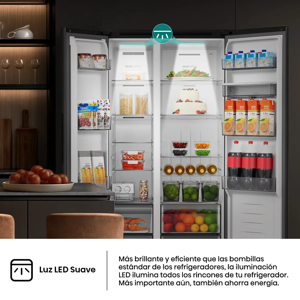 HISENSE - Refrigeradora Side By Side Negra 529 L
