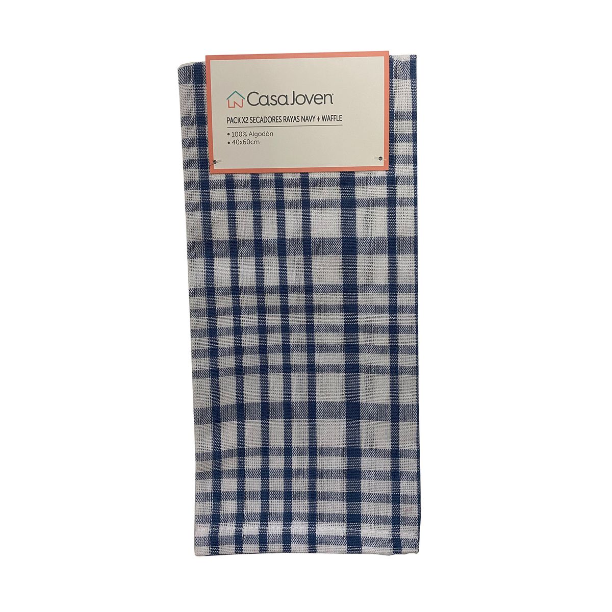 CASA JOVEN - PACK X2 SECADORES RAYAS NAVY + WAFFLE