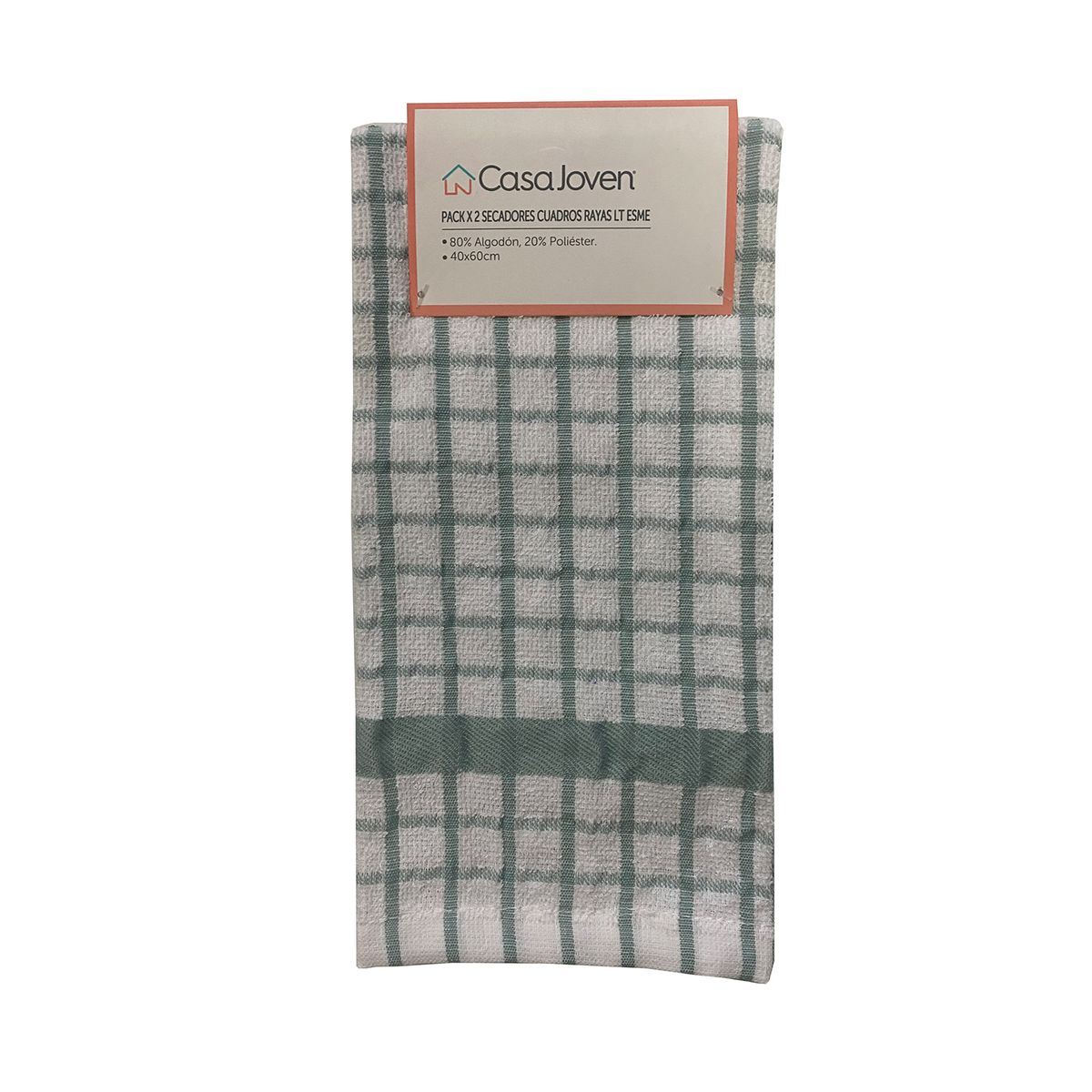 CASA JOVEN - PACK X 2 SECADORES CUADROS RAYAS LT ESME