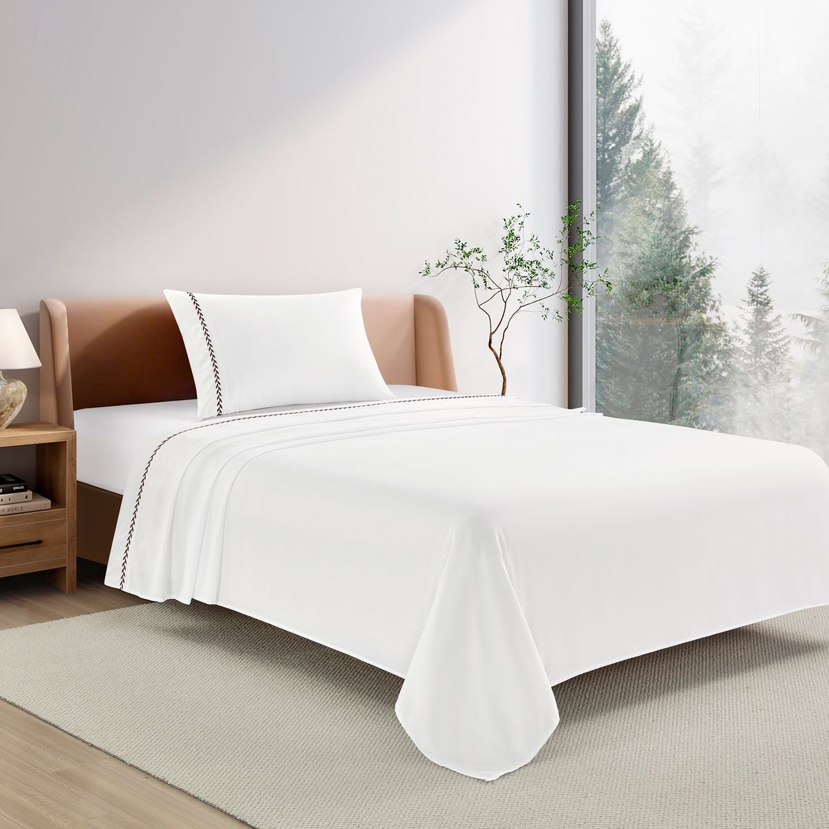 CASA JOVEN - SABANAS BRODERIE BLANCA CHOCOLATE 15PLZ