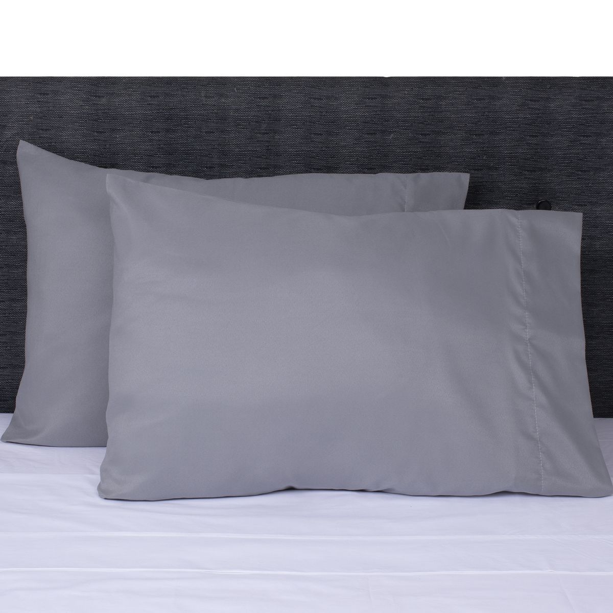 CASA JOVEN - PACK X2 FUNDAS DE ALMOHADA SOLIDA GRI