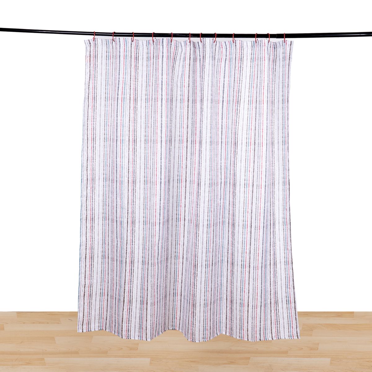 CASA JOVEN - CORTINA BANO TELA C ARGOLLAS RAYAS