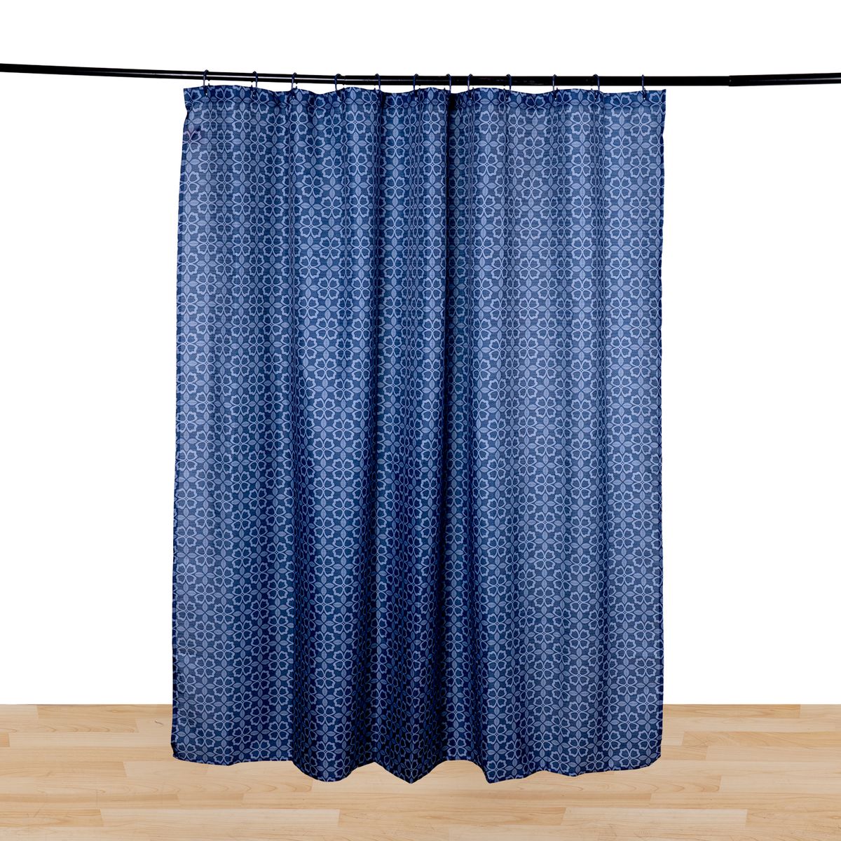 CASA JOVEN - CORTINA BANO TELA C ARGOLLAS AZUL