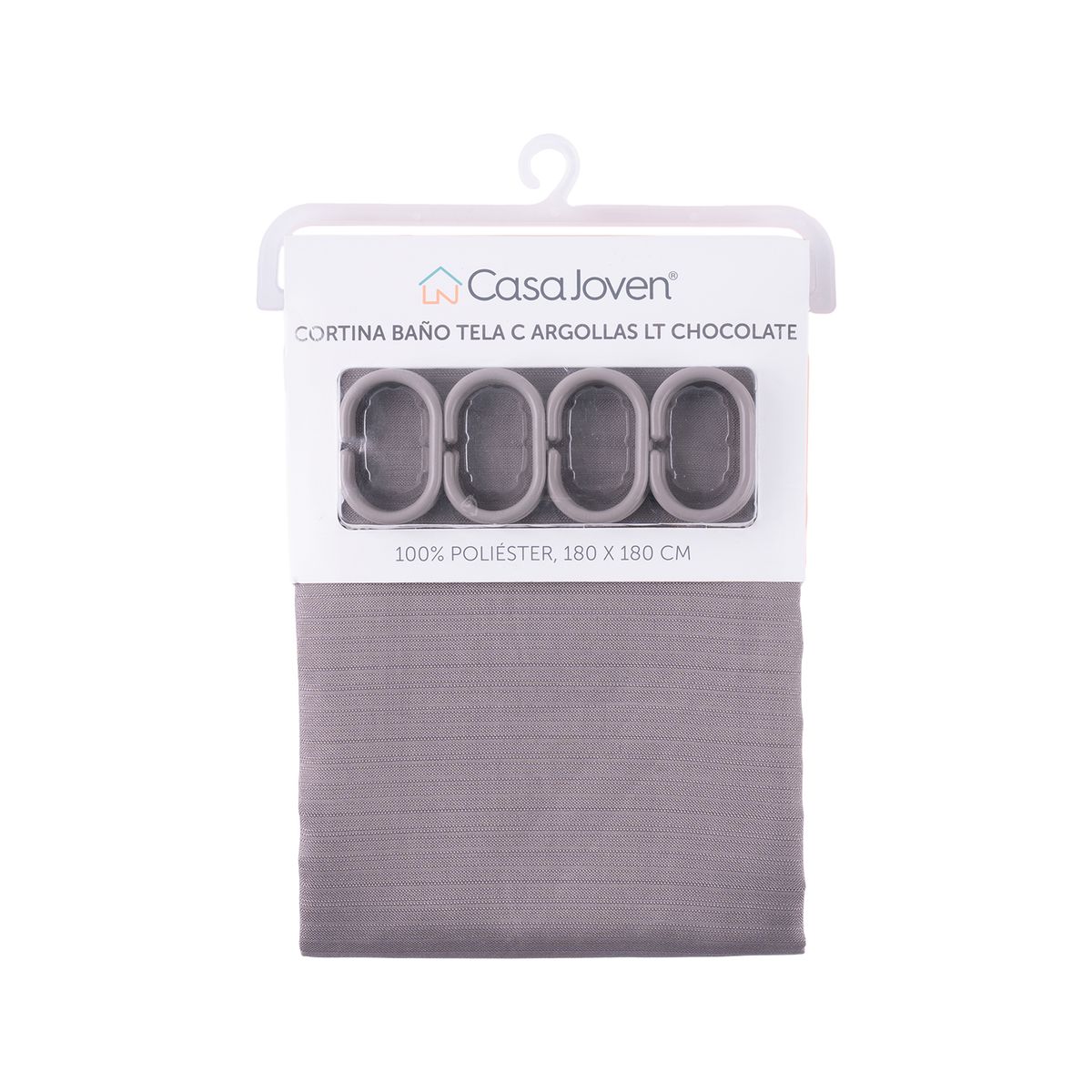 CASA JOVEN - CORTINA BANOTELA C ARGOLLAS LT CHOCOLATE