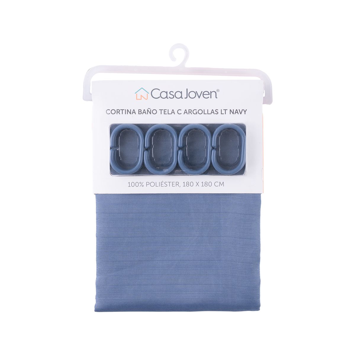 CASA JOVEN - CORTINA BANO TELA C ARGOLLAS LT NAVY