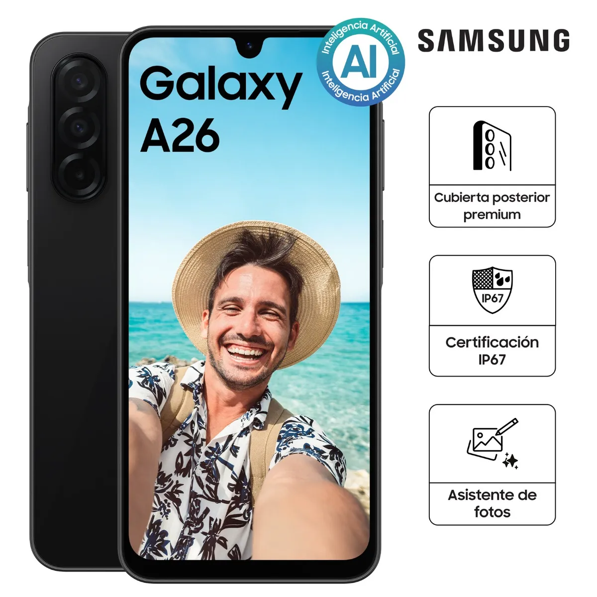 SAMSUNG - Smartphone Samsung Galaxy A26 5G 256Gb Black