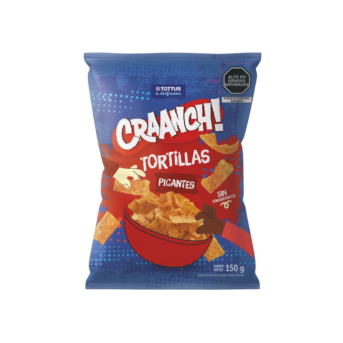TOTTUS - Tortilla Picante Craanch Tottus Bolsa 150 g