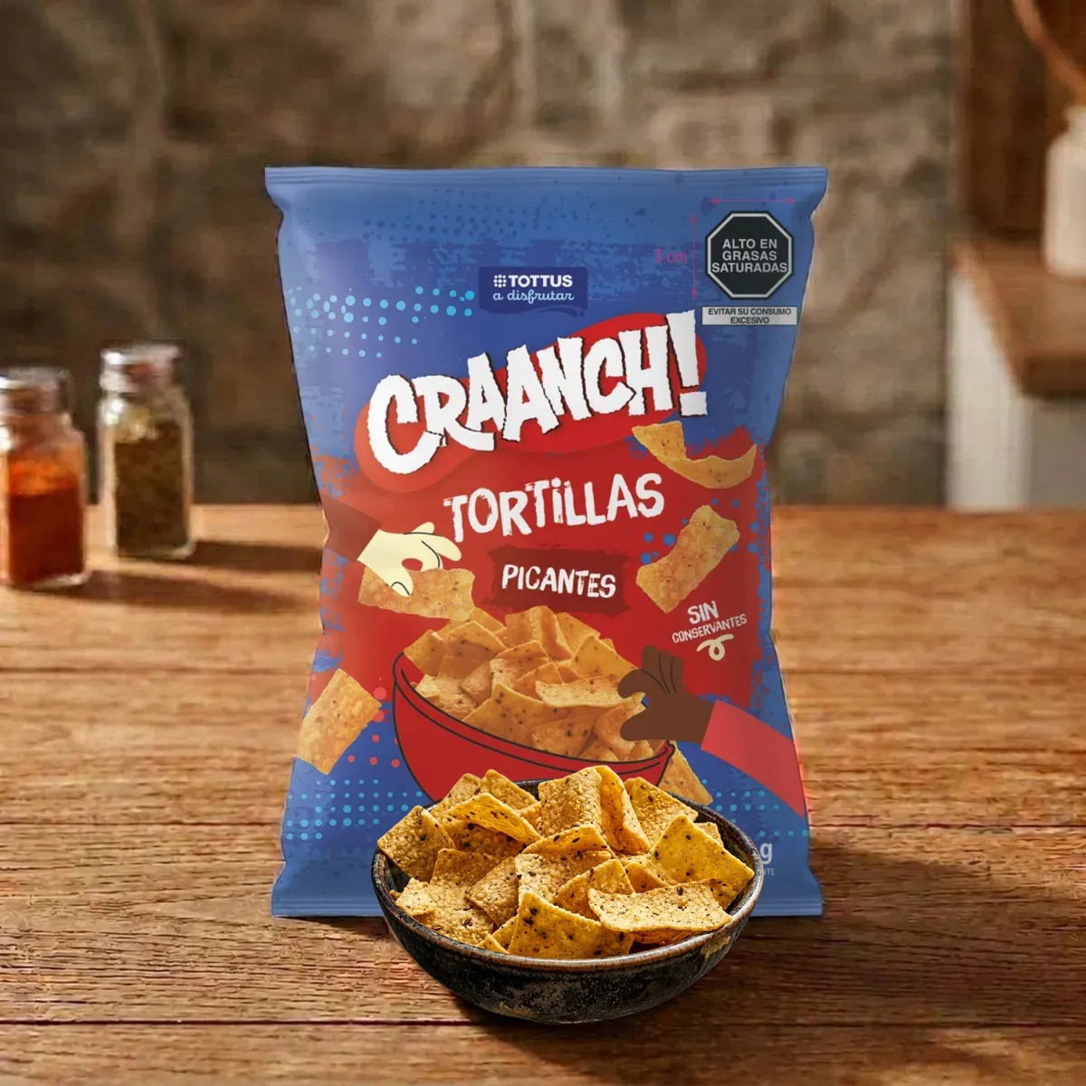 TOTTUS - Tortilla Picante Craanch Tottus Bolsa 150 g