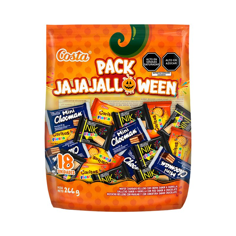 Dulces Costa JAJAJAHalloween Bolsa 266 g Tottus Perú