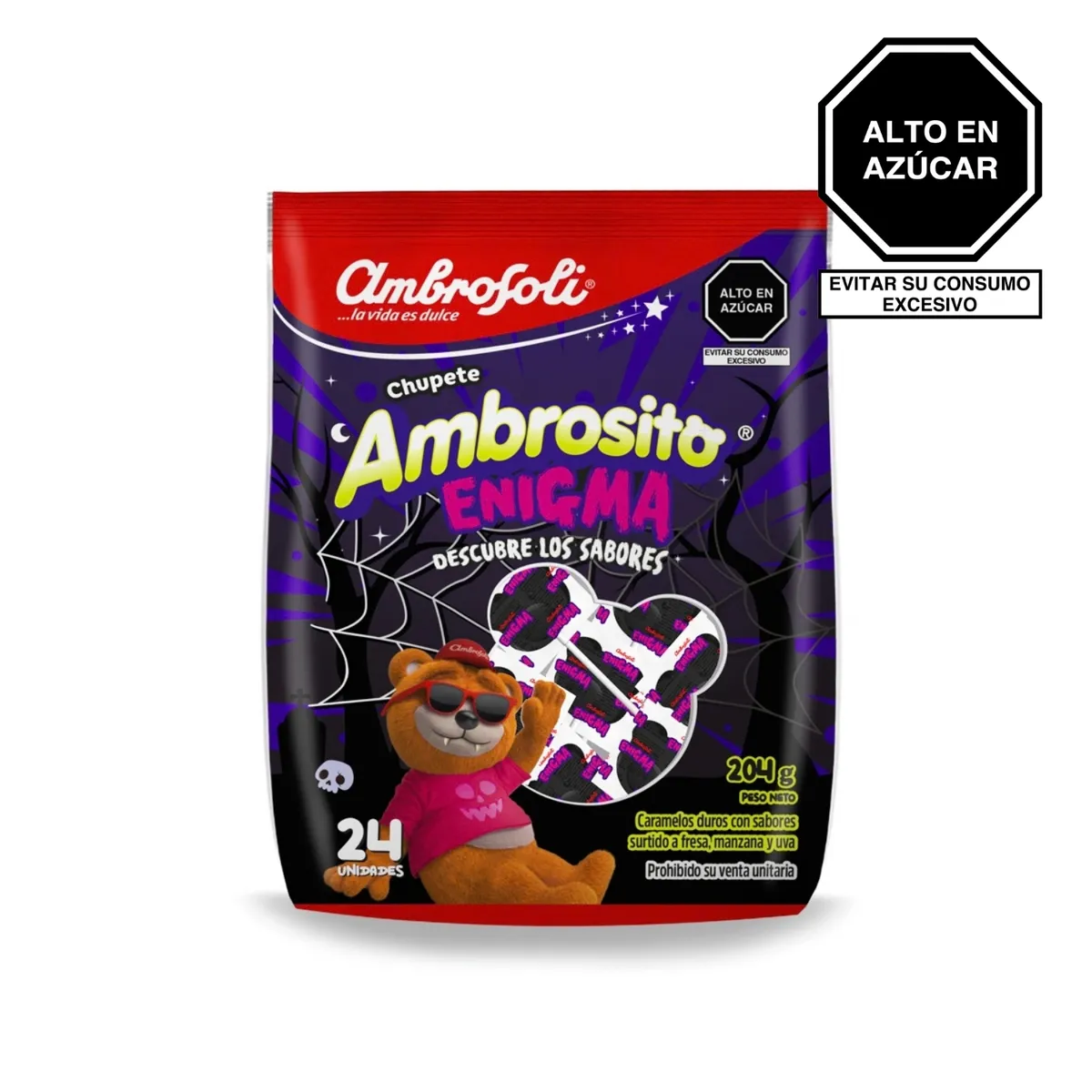 AMBROSOLI - Chupetes Ambrosoli Ambrosito Enigma Bolsa 204 g