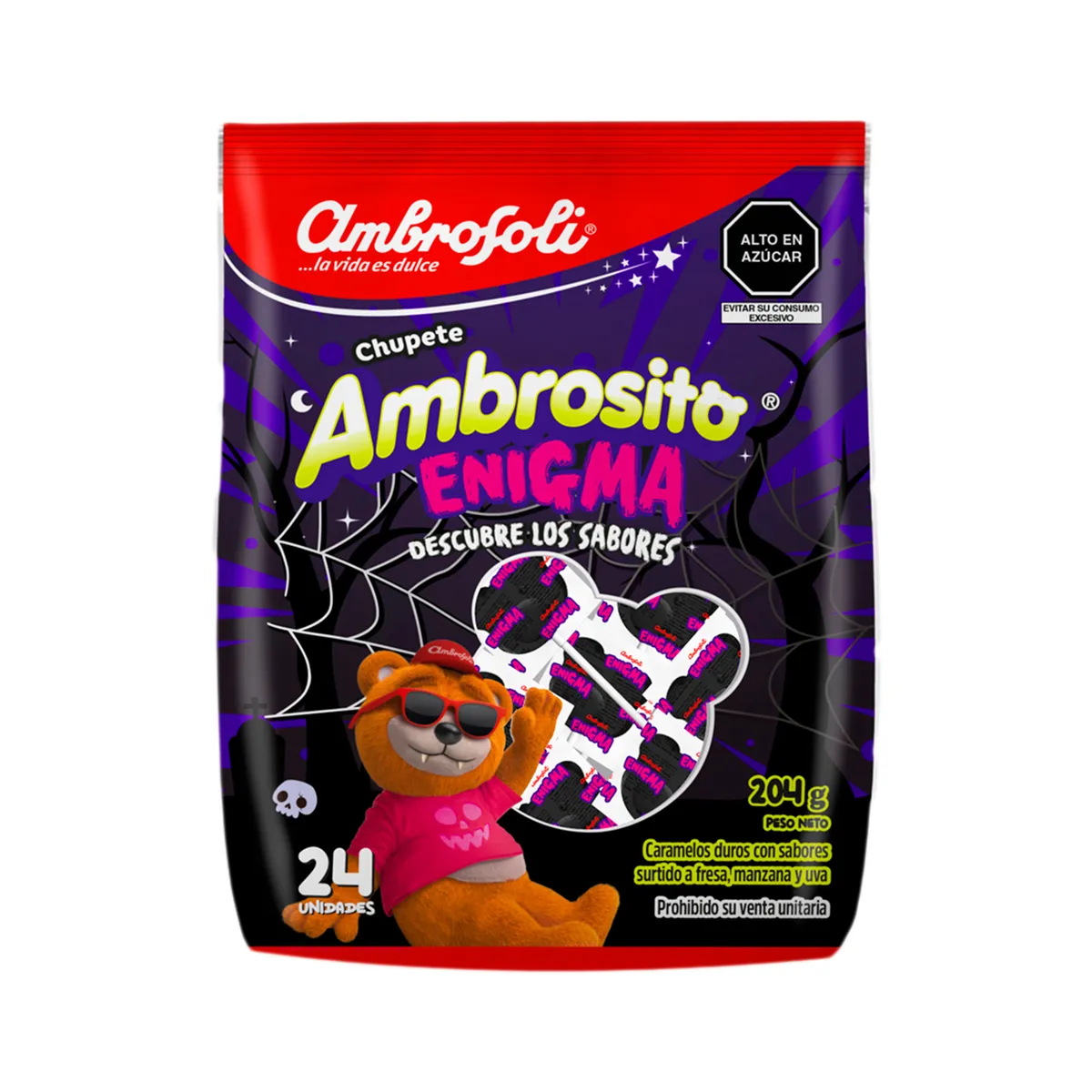AMBROSOLI - Chupetes Ambrosoli Ambrosito Enigma Bolsa 204 g