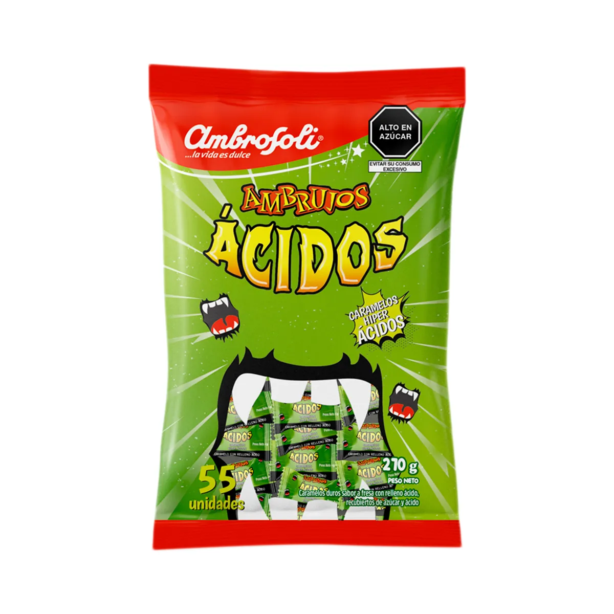 AMBROSOLI - Caramelos Ambrosoli Ambrujos Ácidos Bolsa 270 g