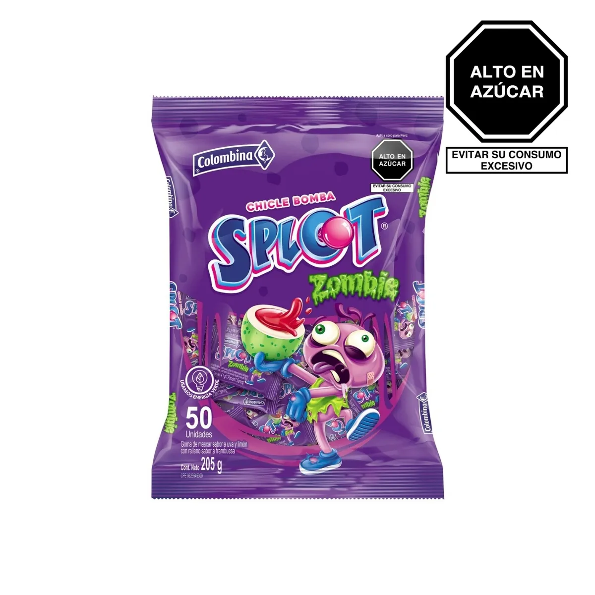 SPLOT - Chicles Rellenos Splot Zombie Bolsa 205 g