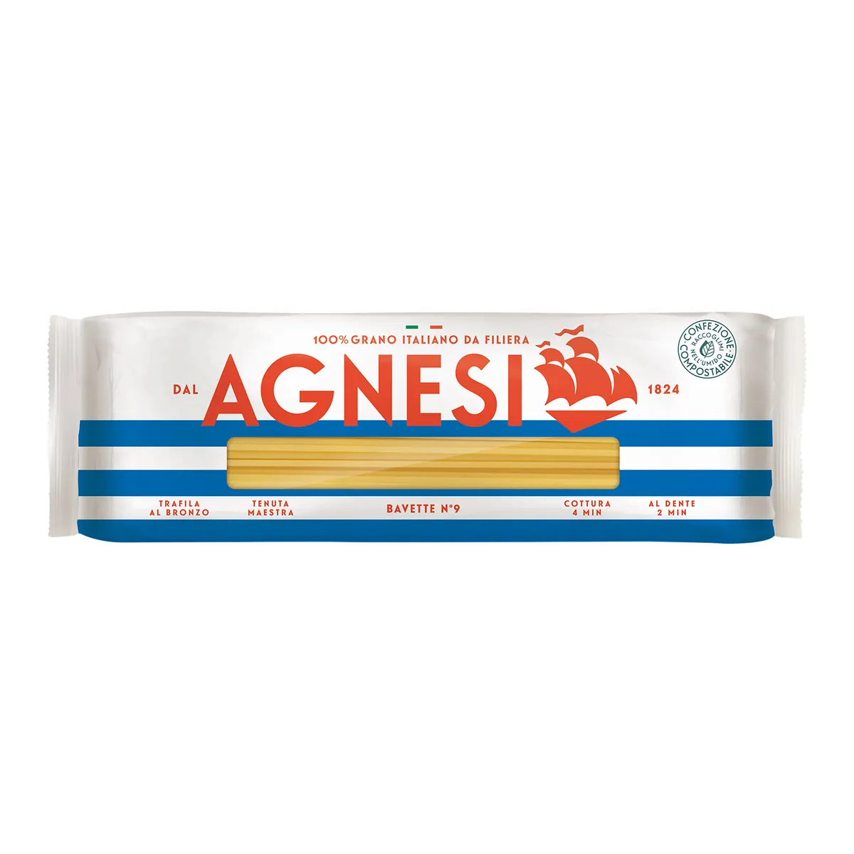 AGNESI - Pasta Bavette N°9 Agnesi Empaque 500 g