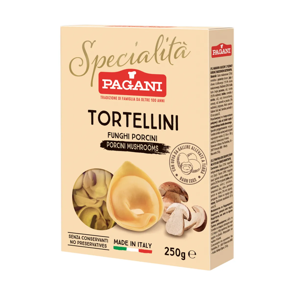 PAGANI - Tortellini Pagani Funghi Porcini Caja 250 g