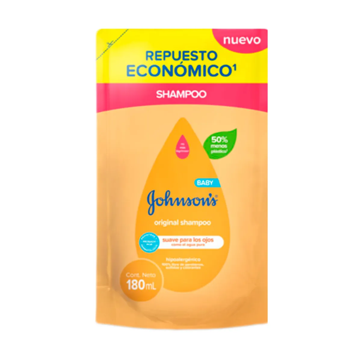 JOHNSONS BABY - Shampoo Johnsons Baby Original Doypack 180 mL