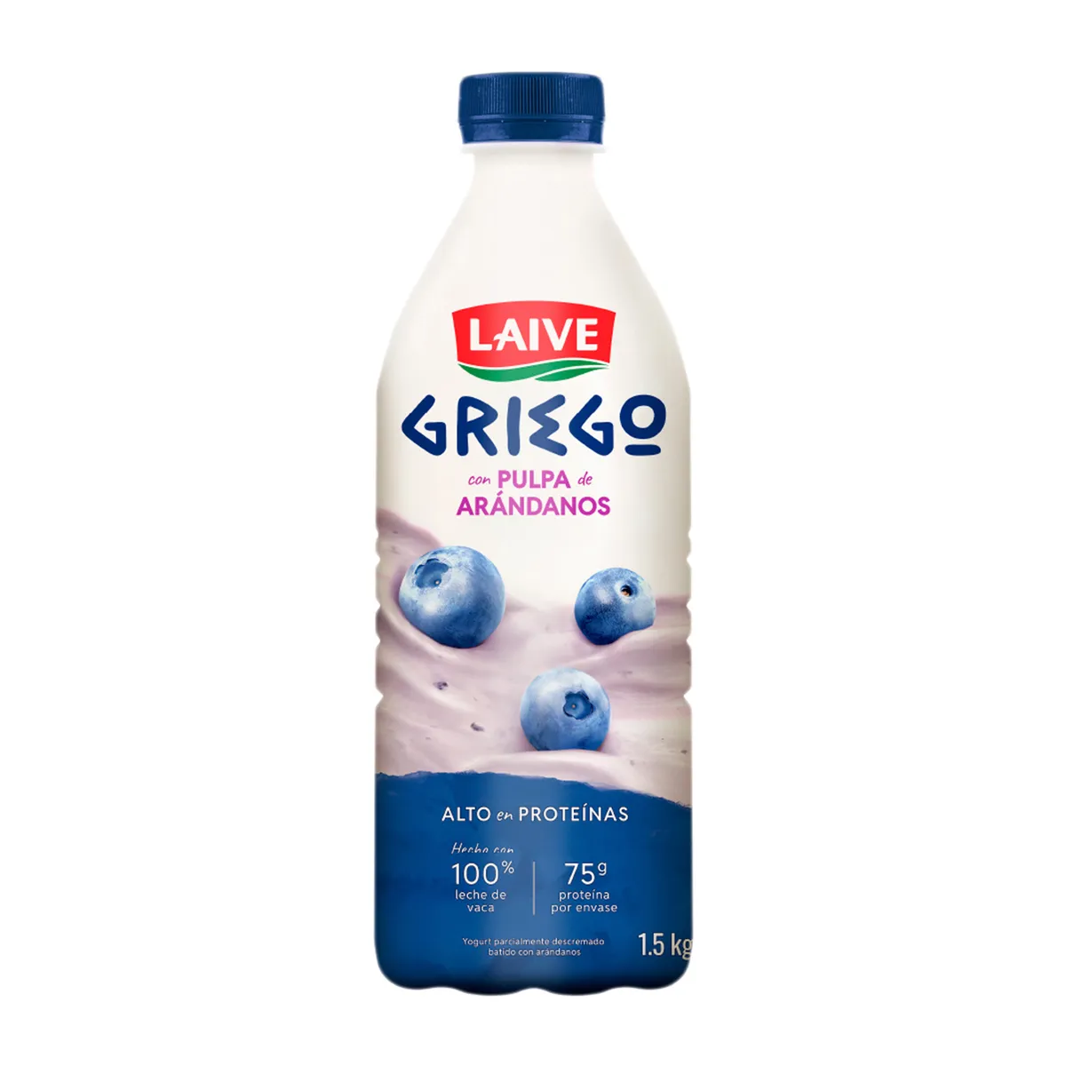 LAIVE - Yogurt Laive Griego Arándanos Botella 1.5 Kg