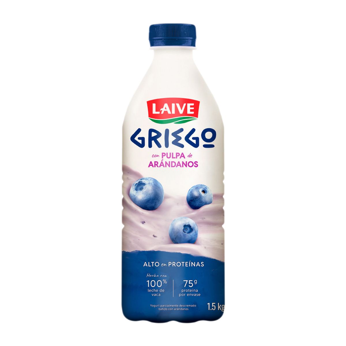 LAIVE - Yogurt Laive Griego Arándanos Botella 1.5 Kg