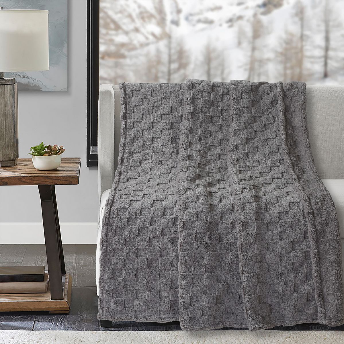 CASA JOVEN - MANTA JQ SHERPA CUBOS LT CHOCOLATE