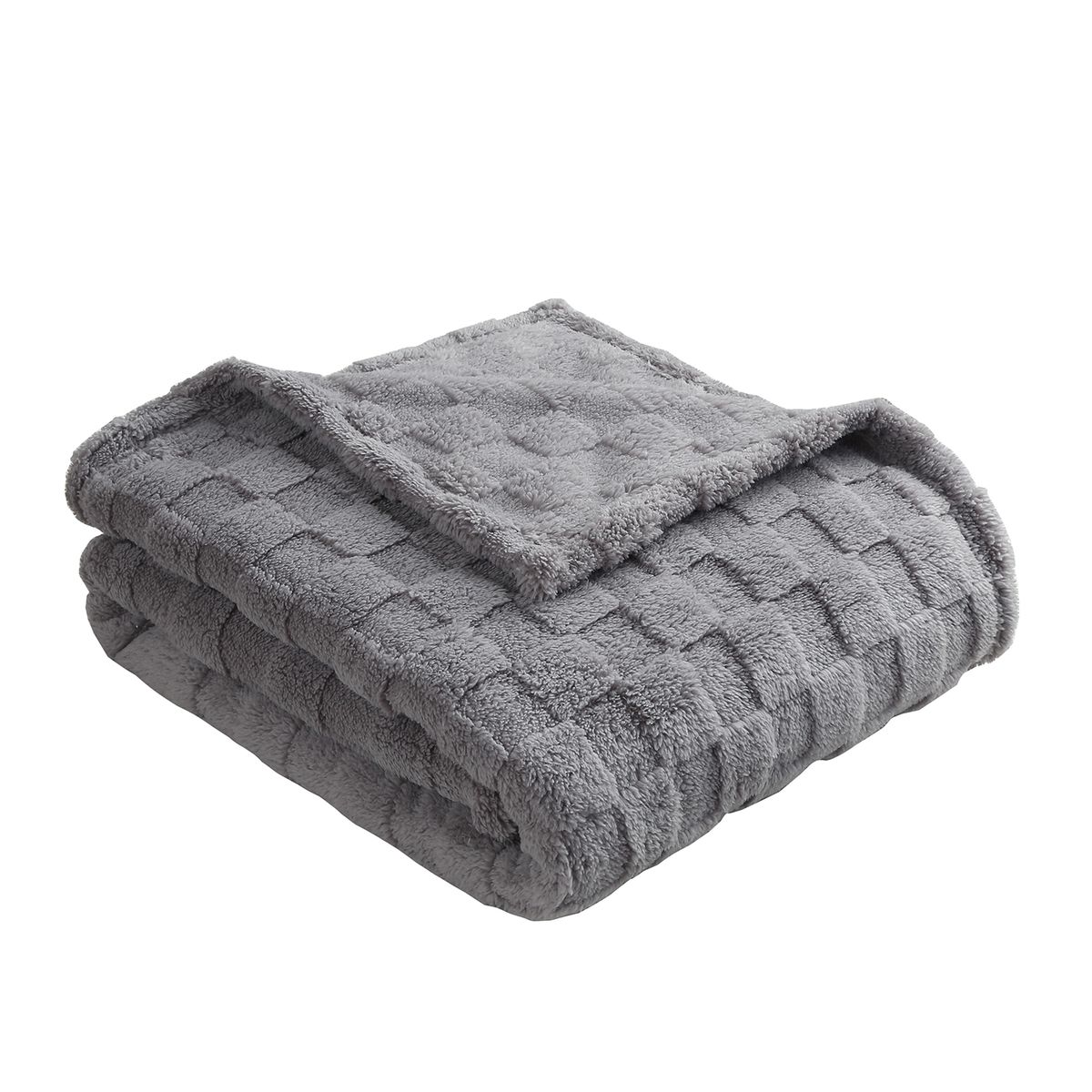 CASA JOVEN - MANTA JQ SHERPA CUBOS LT CHOCOLATE