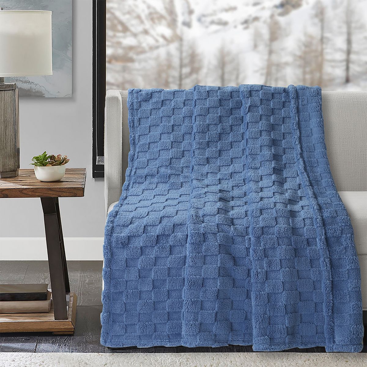 CASA JOVEN - MANTA JQ SHERPA CUBOS LT NAVY