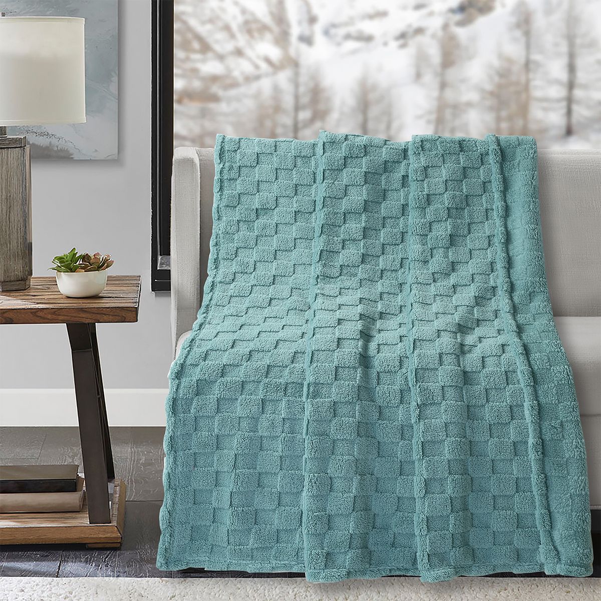 CASA JOVEN - MANTA JQ SHERPA CUBOS LT ESMERALDA