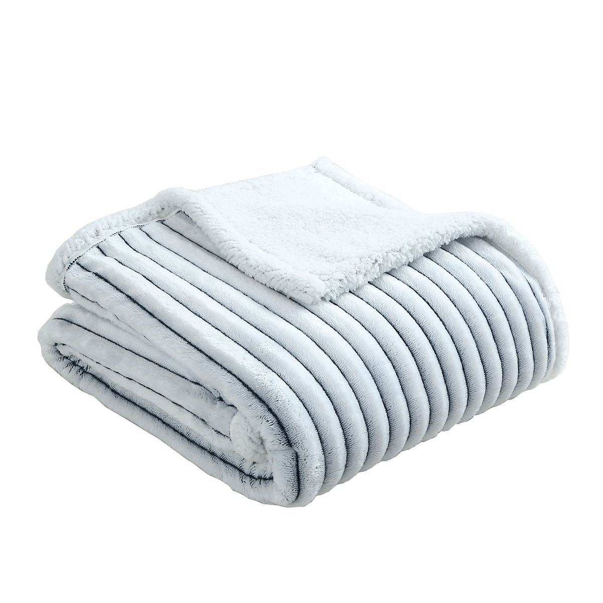 CASA JOVEN - MANTA JQ FLANNEL SHERPA LINEAS NAVY