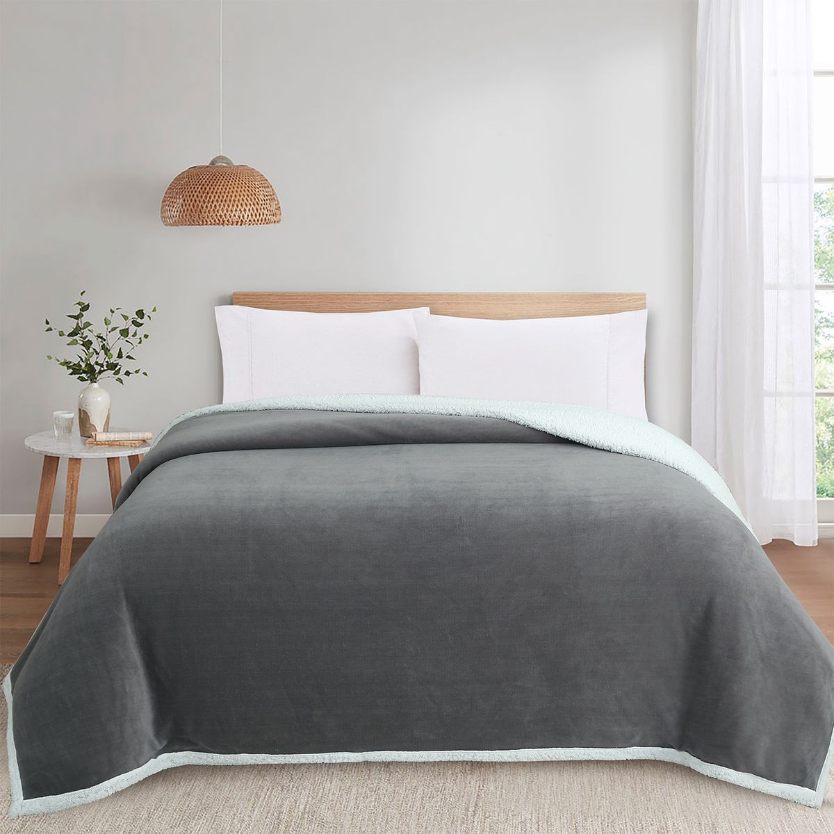 CASA JOVEN - FRAZADA CORAL SHERPA 1.5 PLZ LT CHOCO